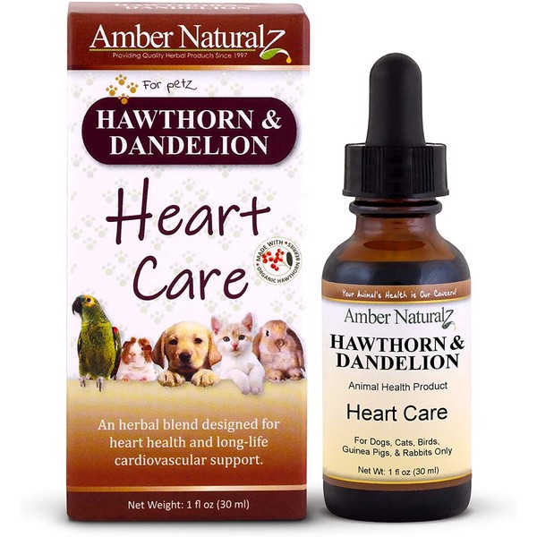 Amber NaturalZ - Hawthorn & Dandelion - Heart Care - for Petz - 1 Ounce