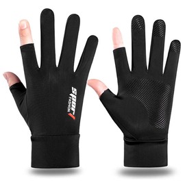 Eohak Men Summer Gloves UV Protection Driving Gloves Anti-Slip Touch Screen Outdoor Fishing