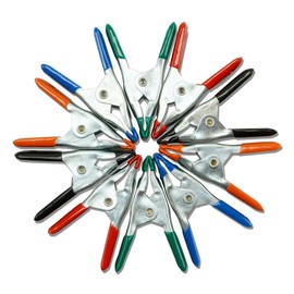 20pcs 2" Inch long Metal Spring Clips Clamps -Lot of 20-wholesale Bulk- PVC Dipped (2inch, Black)