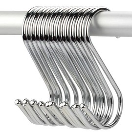 huiyonglan 10 Pcs S Hooks, 13cm Large S Shaped Hook, S Hooks for Hanging, Multi Purpose Stainless Steel Heavy Duty Metal S Hook for Hanging, for Kitchen Bathroom Bedroom Living Room Office Pan Cup