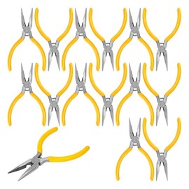 15 Pack Mini Needle Nose Pliers, 5 Inch Thin Needle Nose Pliers, Small Spring Loaded Nose Pliers for Precision Crafting, Jewelry Making & More