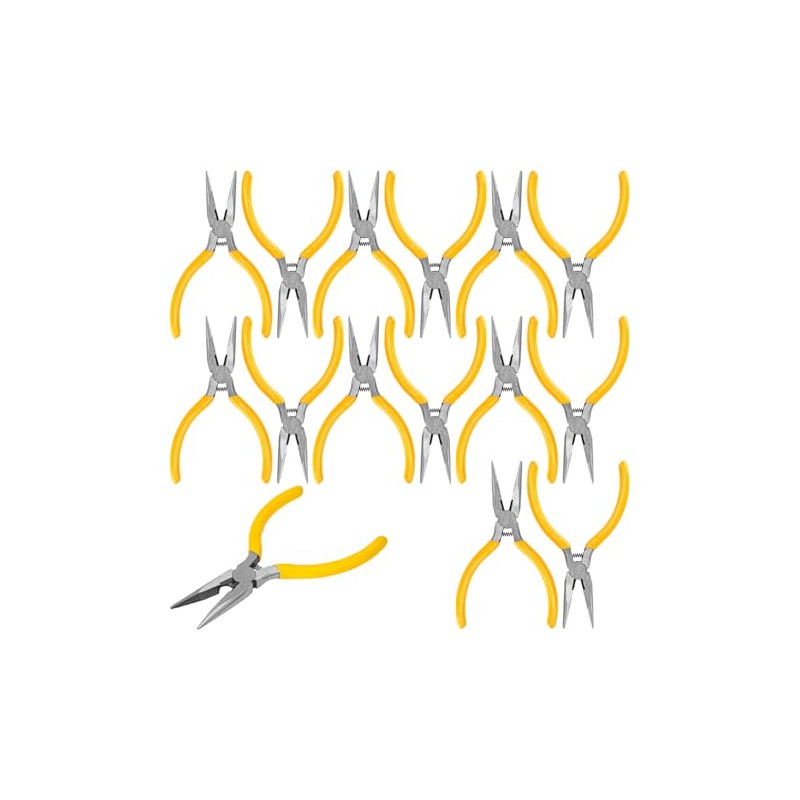 15 Pack Mini Needle Nose Pliers, 5 Inch Thin Needle