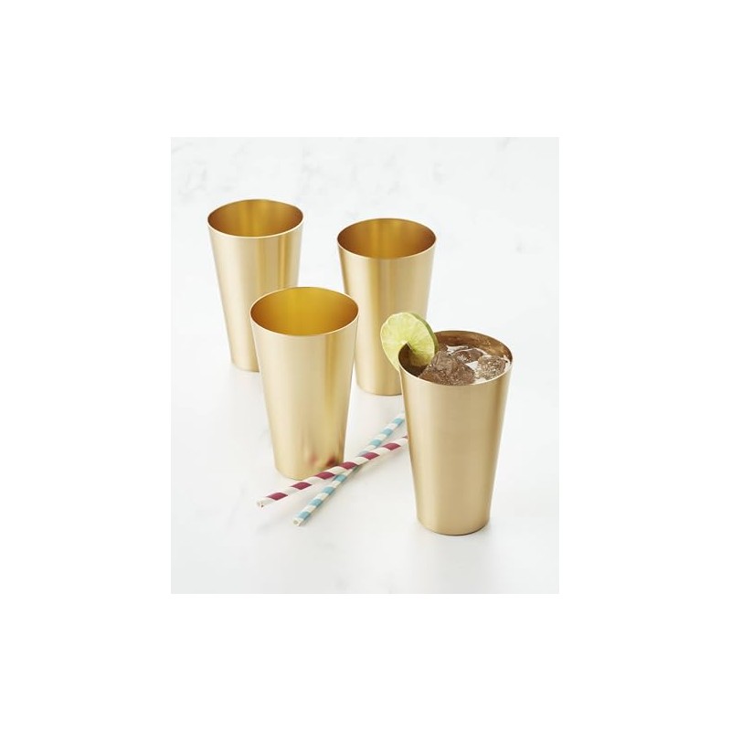 Cambridge EWMT04MTCB1BM 16 Oz Gold All-Purpose Cups, Set Of 4