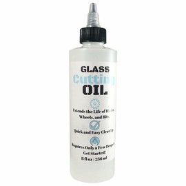 UniKitchen Premium Glass Cutting Oil (8 oz) Specially Formulated for Use with Any Glass Cut