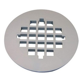 LASCO 03-1257 Snap in Style Shower Drain Grate, White Finish