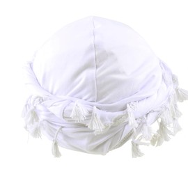 ELIHAIR Turban for Men and Women Vintage Elastic Twise Durags Satin Lined Head Wraps White