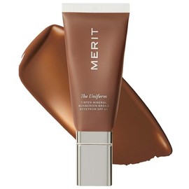 Merit The Uniform Tinted Mineral Sunscreen Broad Spectrum SPF 45 1.7oz/50mL 4 Rich Warm / 메리트 더 유니폼 틴티드 미네랄 선스크린 브로드 스펙트럼 SPF 45 1.7oz/50mL 4 리치 웜