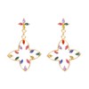 Avance Flower Rainbow Colorful Earrings for Women, Metal