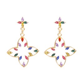 Avance Flower Rainbow Colorful Earrings for Women, Metal
