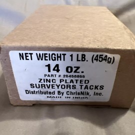 ChrisNik NEW ChrisNik Part # 25456855 Zinc Plated Surveyors Tacks, 1-LB Box