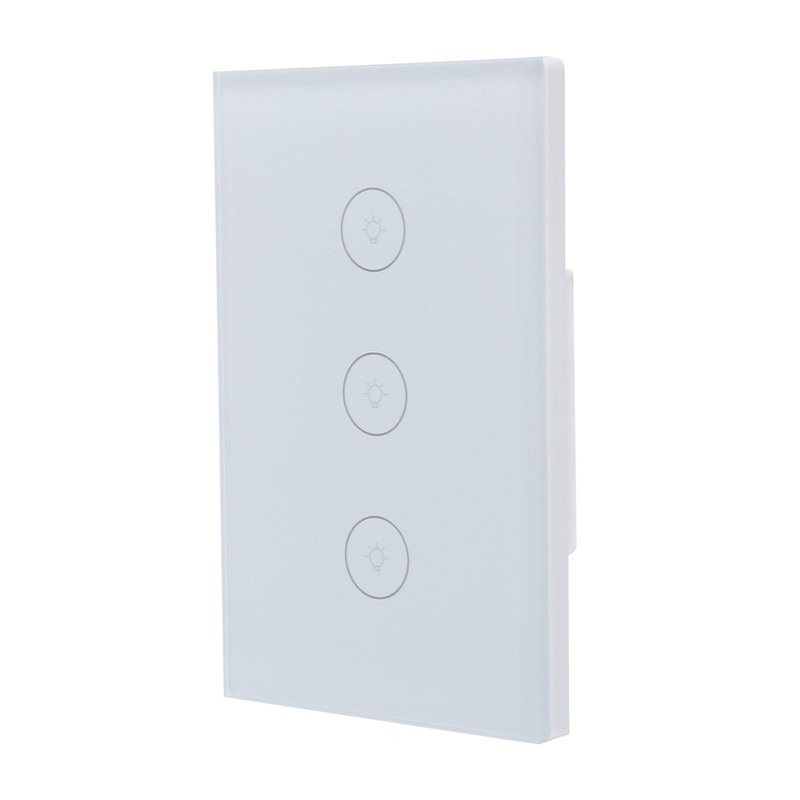 3 Gang Smart WiFi Light Switch Panel Touchable Wireless APP