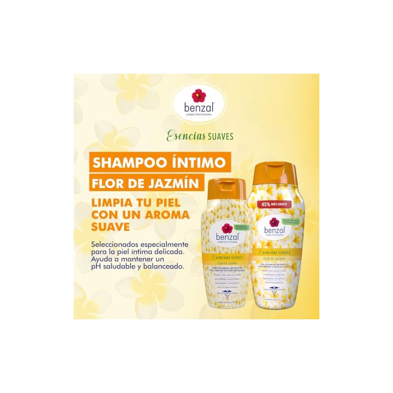 Benzal Wash Jabón Íntimo Femenino Esencias Suaves Shampoo Mujer Flor