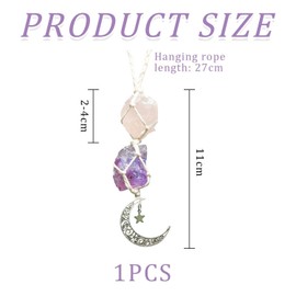 1 Piece Of Moon Pendant Pendant, Ele Crystal Pendant, Hand-Woven Pendant, Car Pendant, Home Decoration Pendant