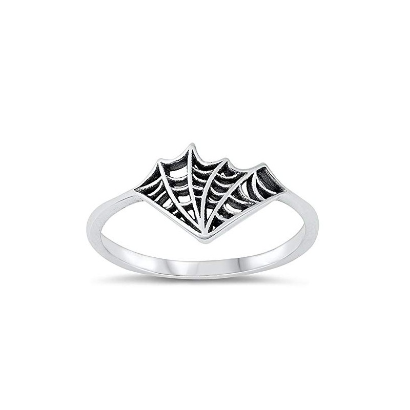 CloseoutWarehouse Sterling Silver Spider web Ring Size 4