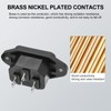 QTEATAK 3 Pack Screw Mount 3 Pins Inlet Power Plug