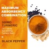 EAZGOO Turmeric Curcumin Gummies 500mg for Adults, with Black 60