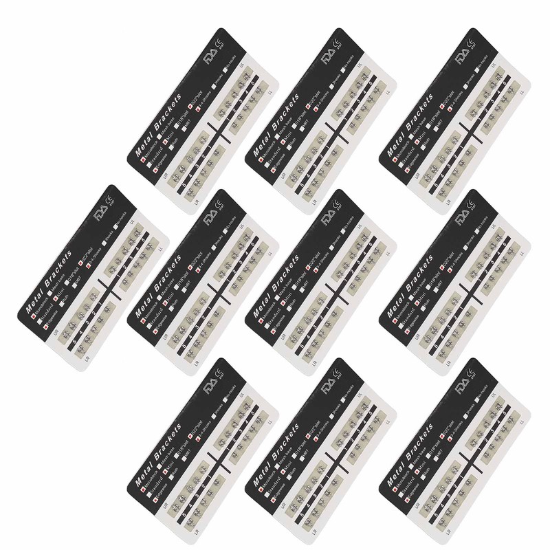 Teeth Edgewise Brackets 0.022in Slot 345 Hooks Rustproof Mini Metal