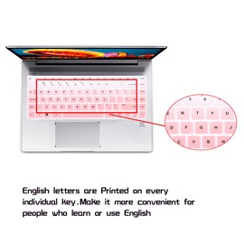 HRH Silicone Keyboard Cover for HP 14" Laptop 2020 2019 2018,Pavilion x360 14M-BA 14M-CD 14M-DH 14-BA 14-BF 14-cm 14-CF 14-DF 14-DK 14-DS 14-DQ 14 Inch Protective Skin (with Squared Keypad),Mint Pink