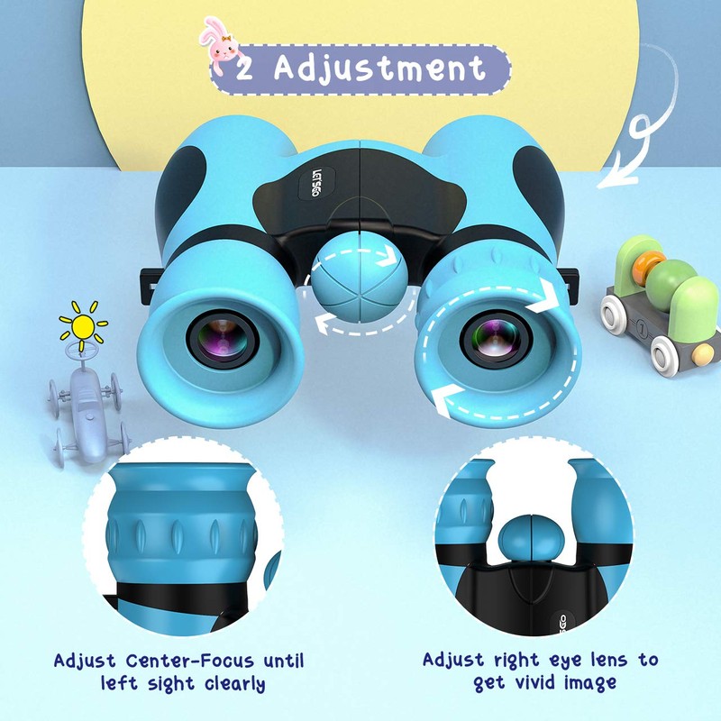 LetsGO toyz 2020 Binoculars for Children, 8 x 21, Christmas