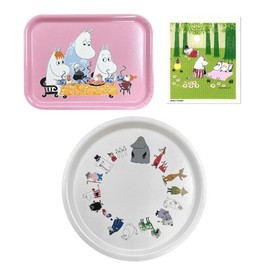Scan Mom [Scan Mom] [Moomin] 2 types of Moomin trays + 1 type of dishcloth / 스칸맘 [스칸맘] [무민] 무민 트레이 2종 +  행주 1종