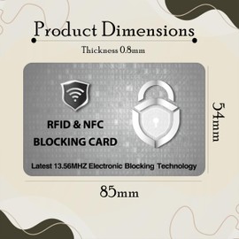 SaiTech IT 5 PK RFID Blocking Cards Protect Your Entire Wallet, Purse, and Cards from NFC Contactless Theft Wallet for Men & Women- PL Silver, Silver, Rf