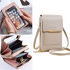Anti-Theft Leather Bag,Small Crossbody Cell Phone Purse Wallet for Women,Touchscreen