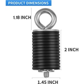 NON-SQUARE 6 Pcs UTV Bed Tie Down Anchors General Tie Down Anchor Black Compatible with Polaris Ranger/General 500 700 800 900 1000 (Up to 2021) 2" Long Anchors.