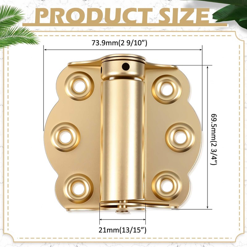 Zonon 4 Pack Self Closing Screen Door Hinge 2 3/4"