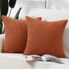 Madizz Pack of 2 Boho Corduroy Cushion Covers 16x16 inch,