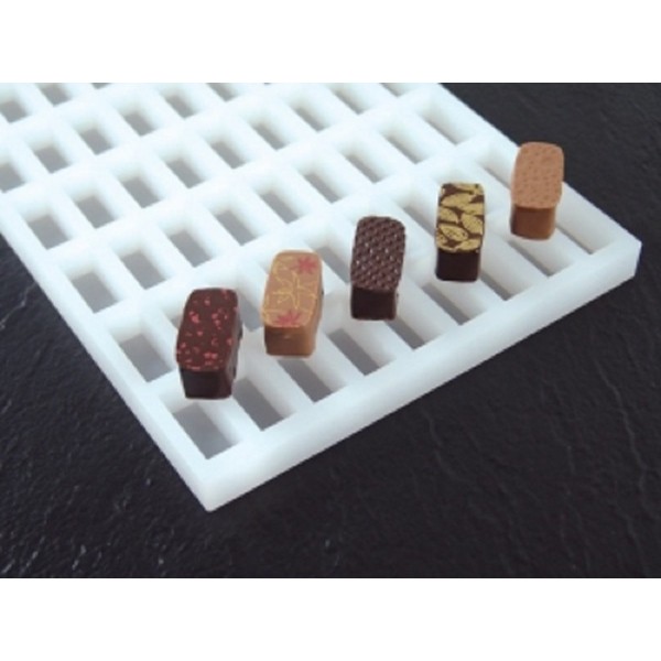 Silicone Mold for Ganache and Chocolate, Rectangle, 35mmx14.5mmx14.5mm high, 63