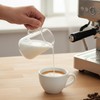 JIEJE Small Glass Pitcher 8.5 oz, Glass Creamer with Spout,