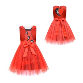 VARWANEO Descendants 3 Costume Birthday Party Supplies Outfits for Girls Princess Dress Up Tulle Mesh Dress (Color-1, 9-10)