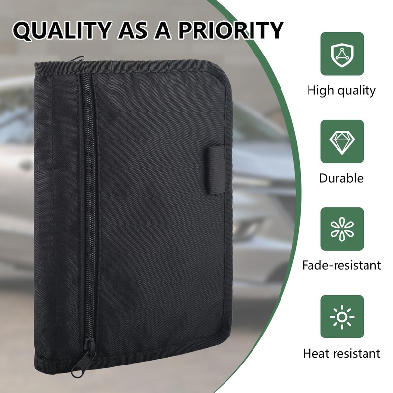 Car Registration & Insurance Holder, Glove Box Compartment Organizer Bag