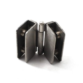 Glass Cabinet Hinges Stainless Steel Door Hinge Clamp for Shower Door Come with Screws for 8-10mm Thickness Glass (Pack of 2)