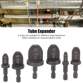 Pipe Expander, 6 Pieces Pipe Expander Bearings Steel Hex Handle Air Conditioning Copper Pipe Storage Tool Set