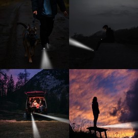 HalfofLife 2 Pcs Rechargable Headlights for Crock, Outdoor Waterproof LED Flashlight for Shoes, Clip on Crock Light Attachment Charm, Accessories for Camping, Cycling, Walking, 3 Light Modes, Last 15 Hours