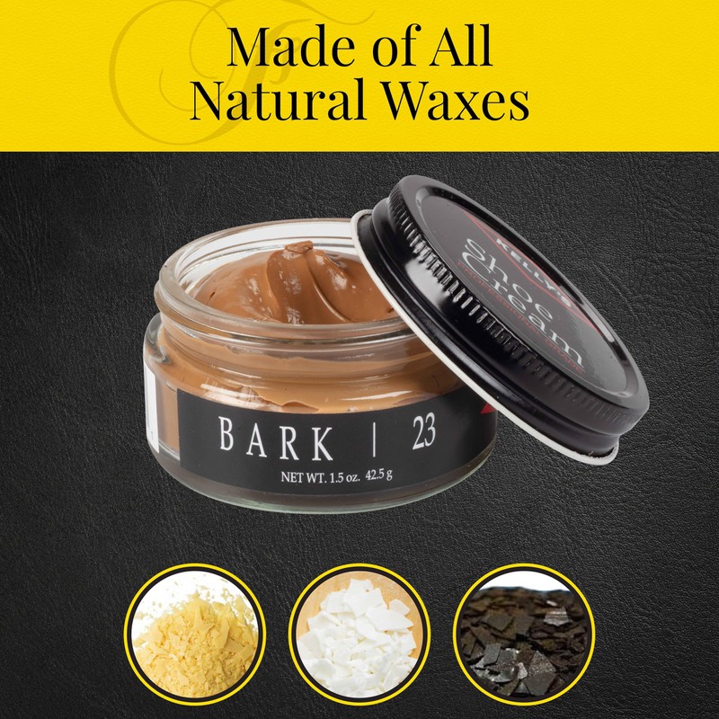 Kelly's Bark Shoe Polish 1.5 oz - Professional Leather Shoe
