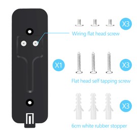 Doorbell Backplate & Mount for Blink - Upgraded Metal Retainer Clip, Replacement Mounting Plate & Key for Blink Doorbell Accessories (black)