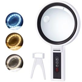 JARLINK Magnifying Glass with Light and Stand, 5.5-Inch Large Magnifier