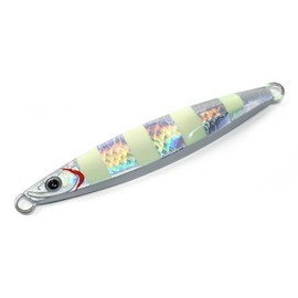 Leaf Throwfall Type B Metal Jig, 5.3 oz (150 g), Lure Jig, Jigging, Sinker, Fishing Tackle Slow Jigging, Amberjack, Grouper Que, Root Fish, Fish, Bakstorm, Bakst Scale Silver Glow