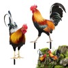Metal Chicken - Chicken Metal Garden Art,Spring Outdoor Decorations, Set