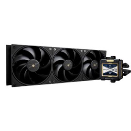 Thermalright FW360 Black CPU Water Cooler with 3 PWM Fans with 2000RPM,IPS LCD Screen with 320*240 Resolution,Liquid CPU Cooler with 2.4in LCD Display,CPU PC Aio Cooler for AM4/AM5/Intel LGA1851/1700