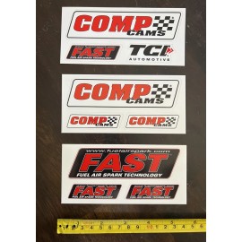 Unbranded COMP CAMS TCI FAST 9pcs set Decals Stickers racing drags hotrods offroad vintage