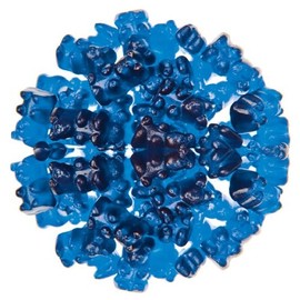 Royal Blue Raspberry Flavored Gummy Bears 5 Pound Bulk Bag