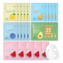 Set Quiyum Fruit Masks 25 Pzas Cuidado Hidratante Para Mujer