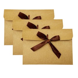 Bliceon 20 Pcs envelopes, 17.3 * 12.5cm Small envelopes with Ribbons, Vintage Kraft Gift envelopes Mini envelopes Suitable for Valentine's Day, Weddings, Mother's Day