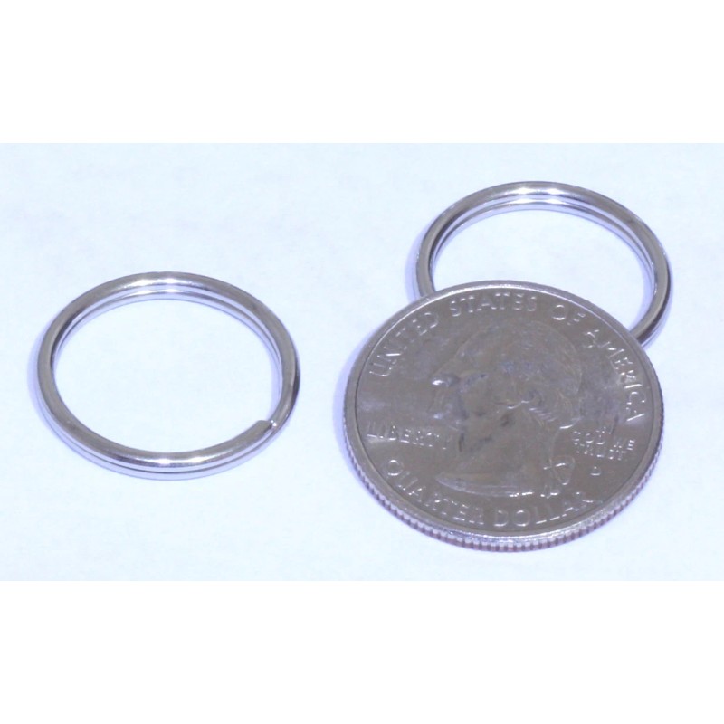 Stainless Steel Key Rings 3/4" (20mm) Split Ring, Wholesale LOT