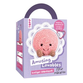 Amusing Lovables Häkelset Fleur Macaron: Anleitung, Chenillegarn, Häkelnadel, Füllwatte, Sicherheitsaugen, Karabiner