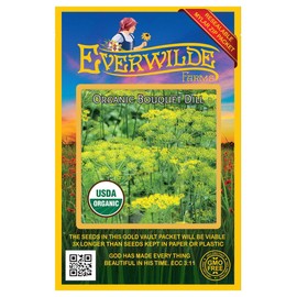 Everwilde Farms - 1000 Organic Bouquet Dill Herb Seeds - Gold Vault Packet