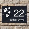 Badgemaster Modern Anthracite House Number Sign Plaque Stainless Steel Standoffs